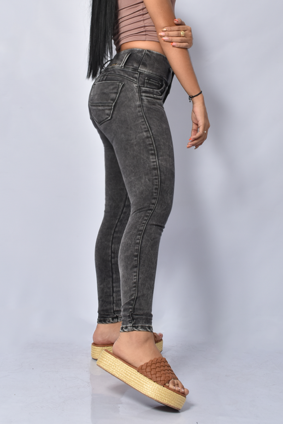 JEAN SKINNY TIRO ALTO REF 6216